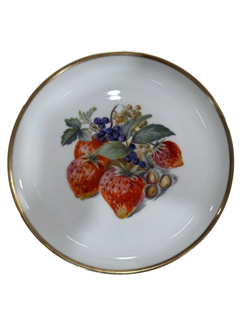 Echenbach German Porcelain Fruit Strawberry Decorative Plate Cottagecore